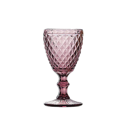 Copa Paul agua/vino lila grabada